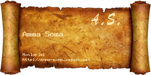 Amma Soma névjegykártya